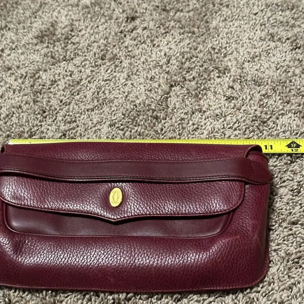 Cartier Vintage Burgundy Leather Clutch
